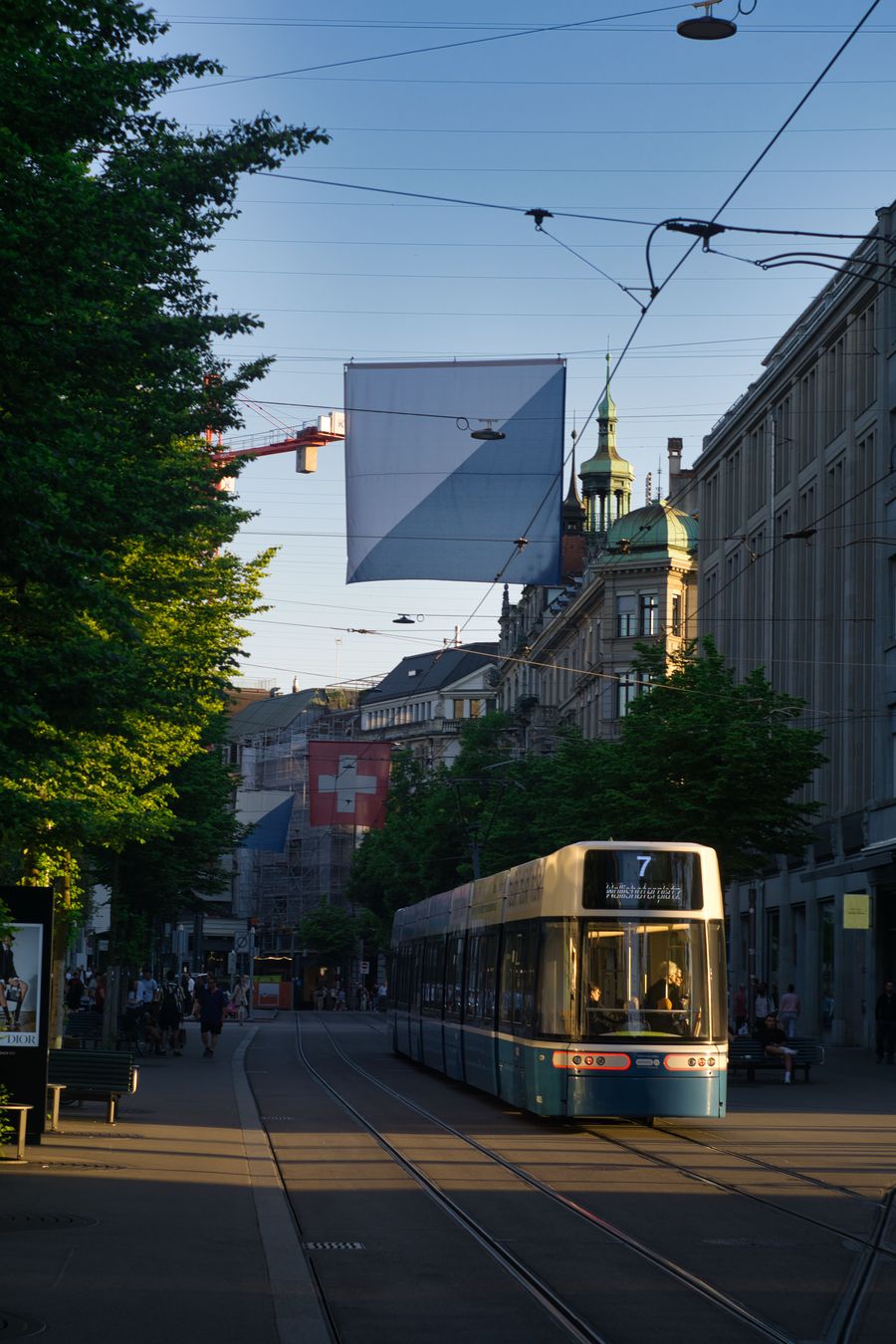 Tram auf der Bahnhofstrasse in Zürich